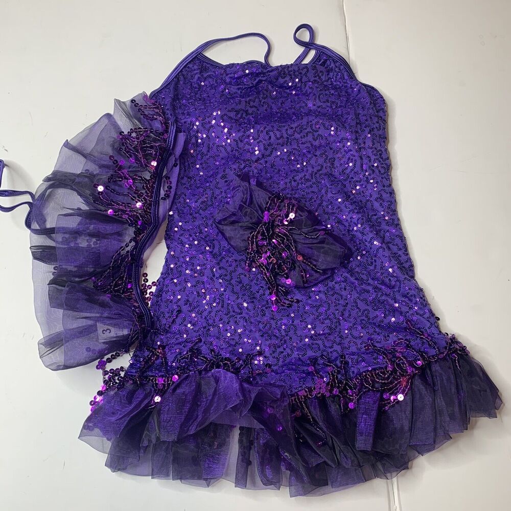Wiessman Grape Purple Sequined Dance Costume
